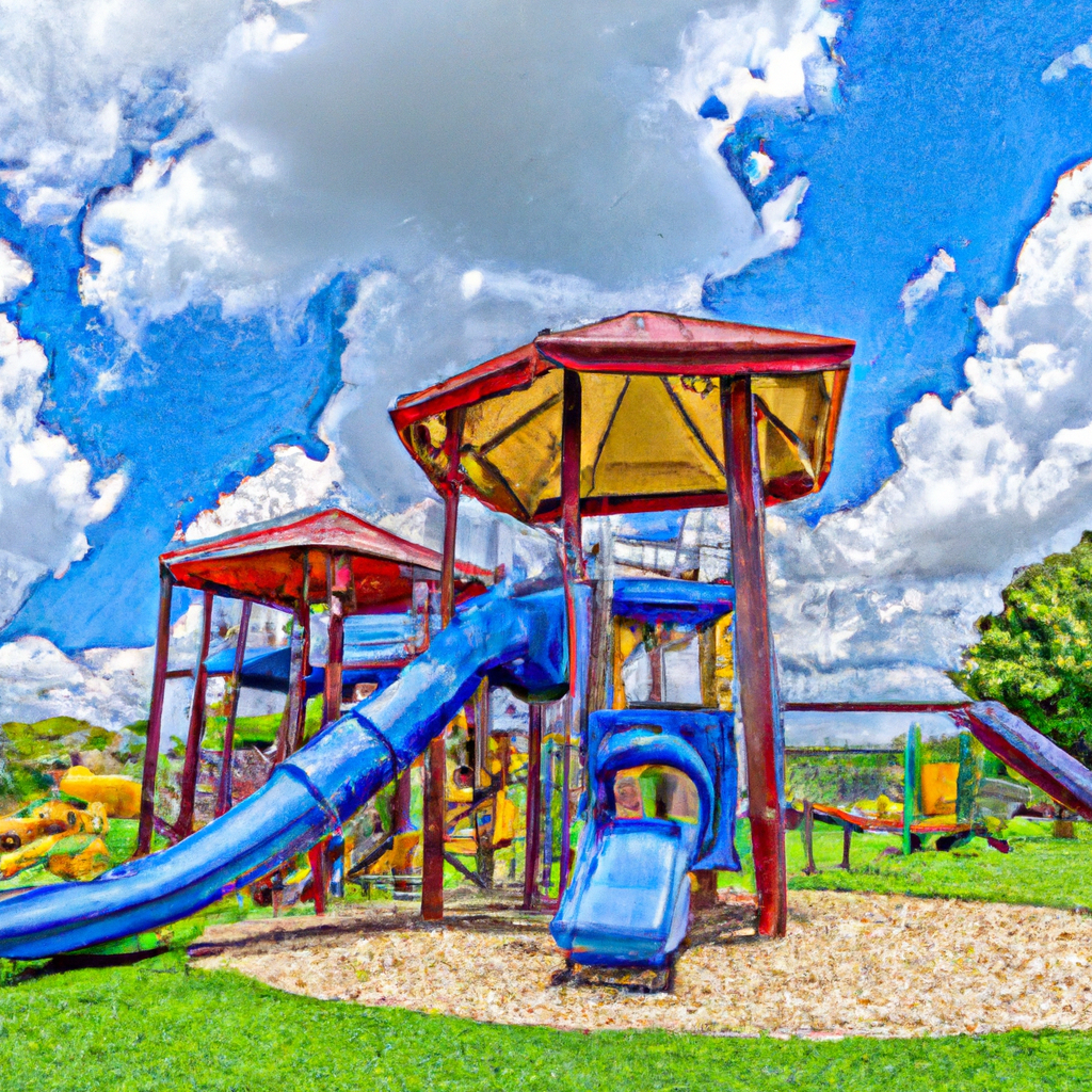 Kinningham Park, Round Rock, Central Texas, playground, playscape, swings, slides, climbing frames, monkey bars, ADA accessible, sensory activities, picnic area, walking trails, pond, dog park