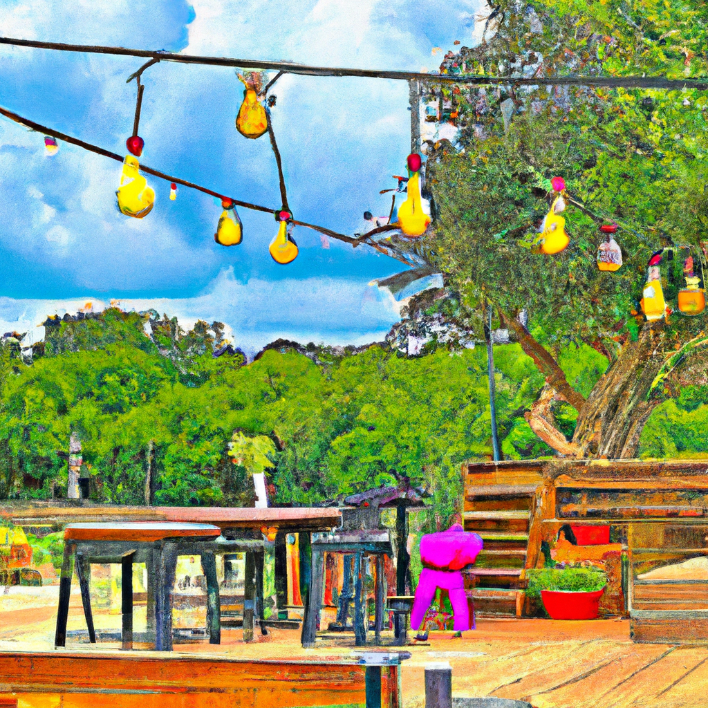 New Braunfels Hill Country cocktail bar, rustic cocktail bar, rotating food trucks, live music, yard games, craft cocktails, beer, wine, small plates